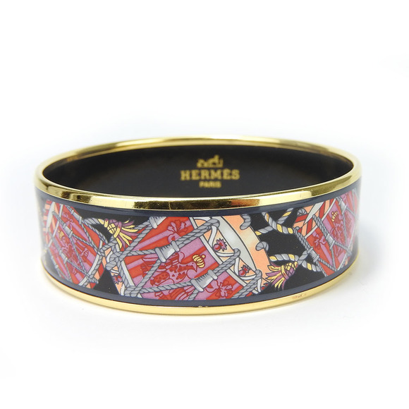 Hermes Hermes Emilel GM Cloisonne Bracelet Multicolor Metal Bangle - Picture 2 of 9